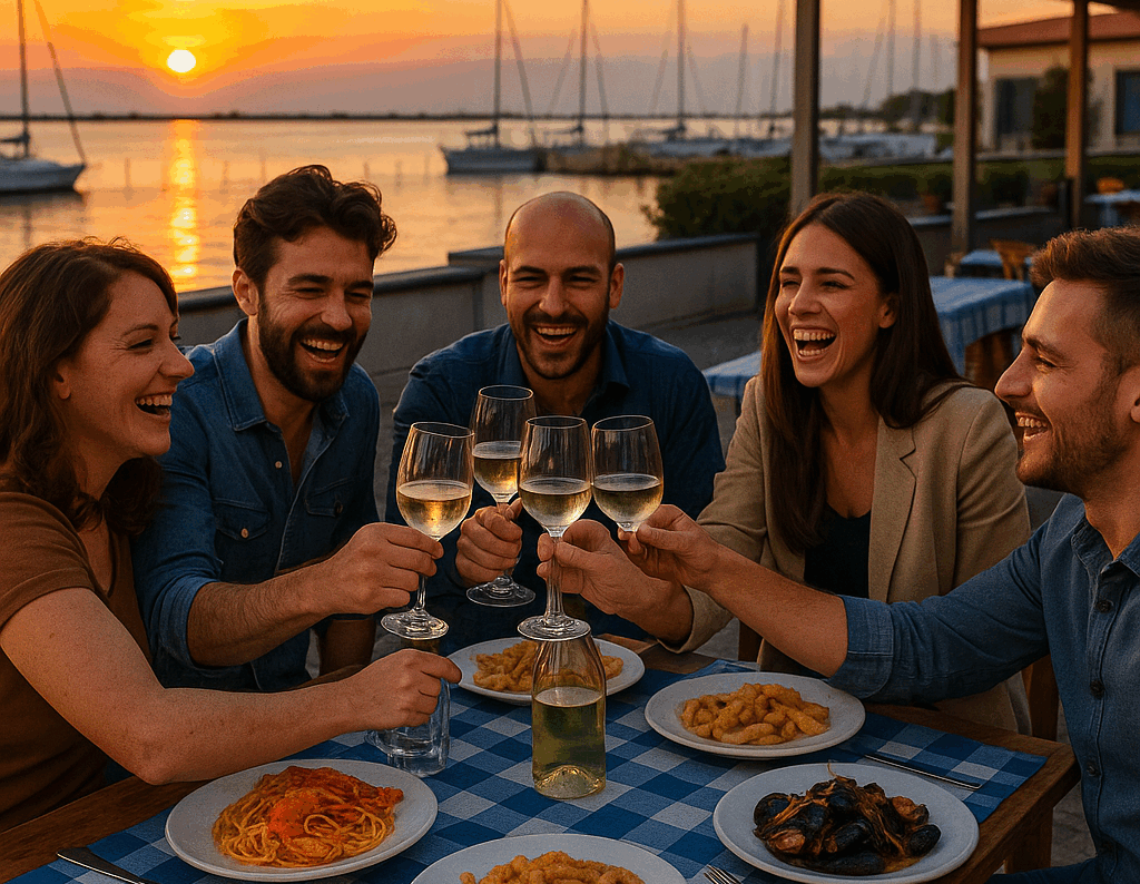 🥂 Serate tra Amici al Bacaro: Gusto, Risate e Tramonti sul Mare